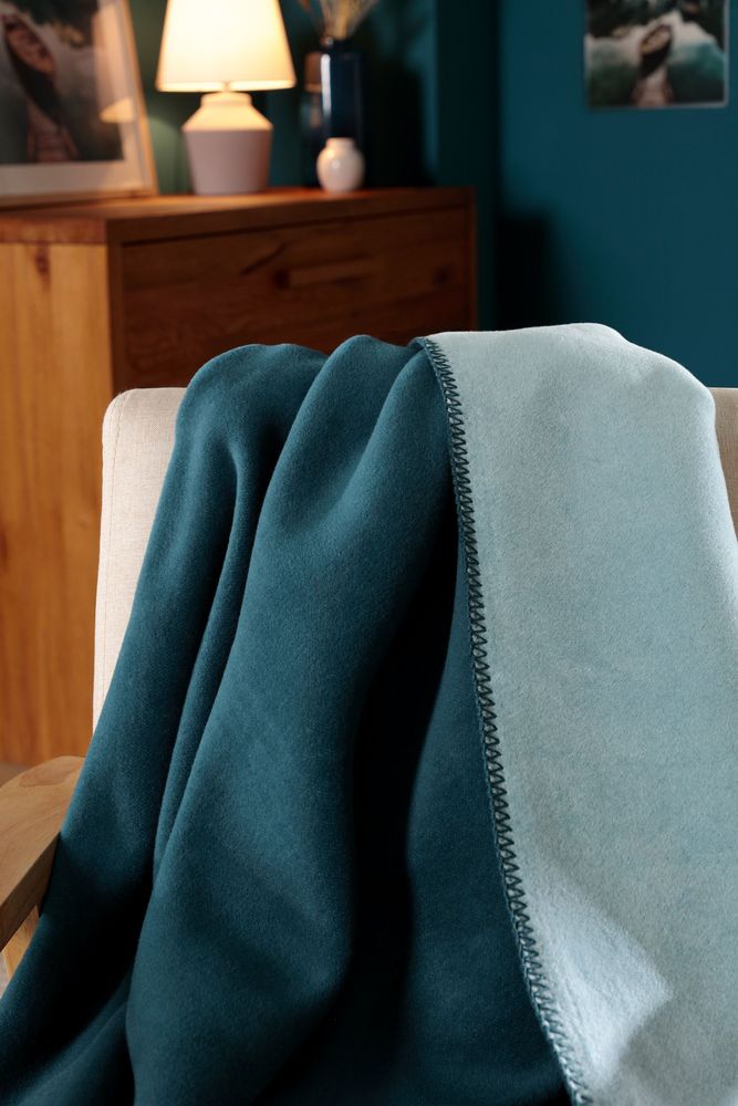 Plaids - Bleu-Alpina - Couverture - BIEDERLACK