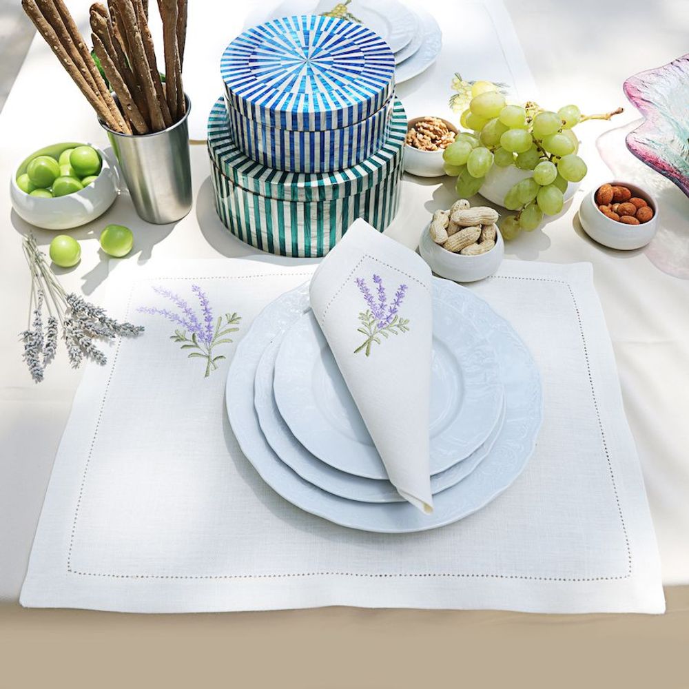 Placemats - Lavender Embroidery Placemat set of 2 - HYA CONCEPT STORE