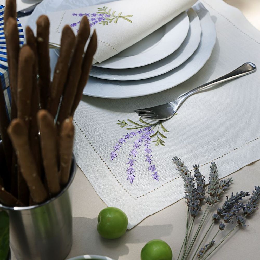 Placemats - Lavender Embroidery Placemat set of 2 - HYA CONCEPT STORE