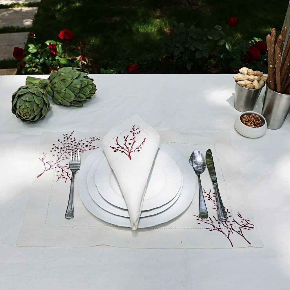 Napkins - Cherry Blossom Napkin set of 2 - HYA CONCEPT STORE