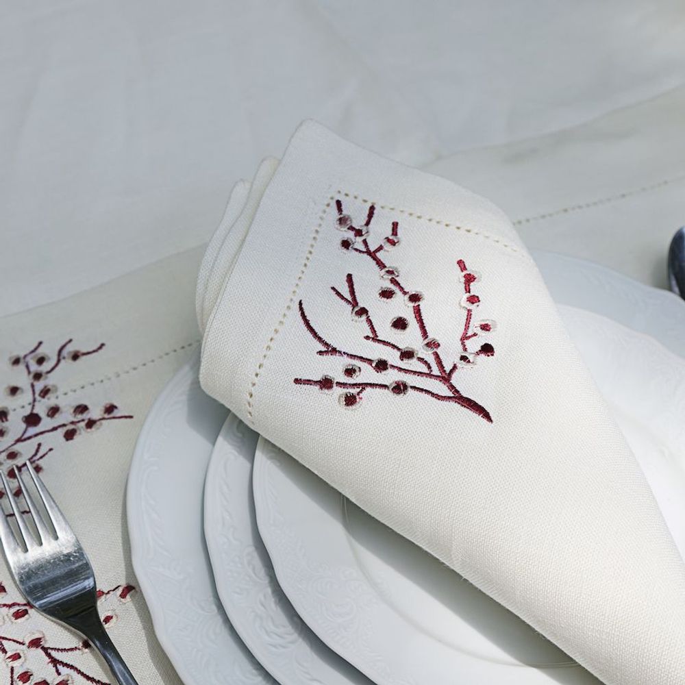 Napkins - Cherry Blossom Napkin set of 2 - HYA CONCEPT STORE