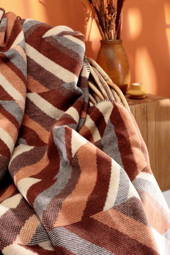 Throw blankets - Throw Rust-Brown - BIEDERLACK