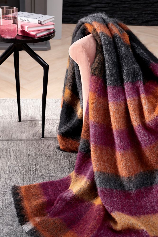 Throw blankets - Throw Mohair Look Intense - BIEDERLACK