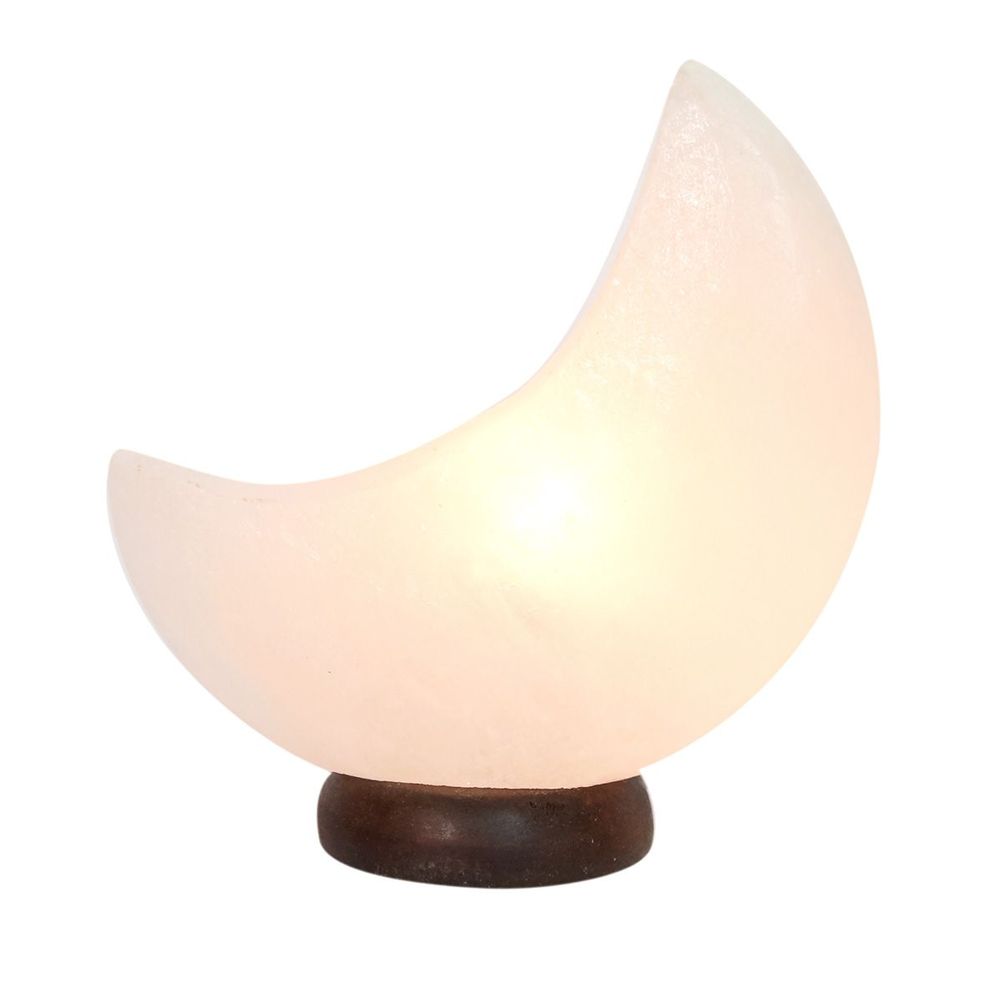 Objets de décoration - Lampe en cristal de sel blanc lune - Omsaé chez DG Diffusion - OMSAE