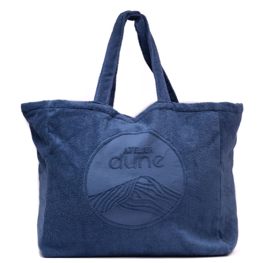 Bags and totes - Maxi Totebag in 100% certified organic cotton terrycloth - Outremer - ATELIER DUNE
