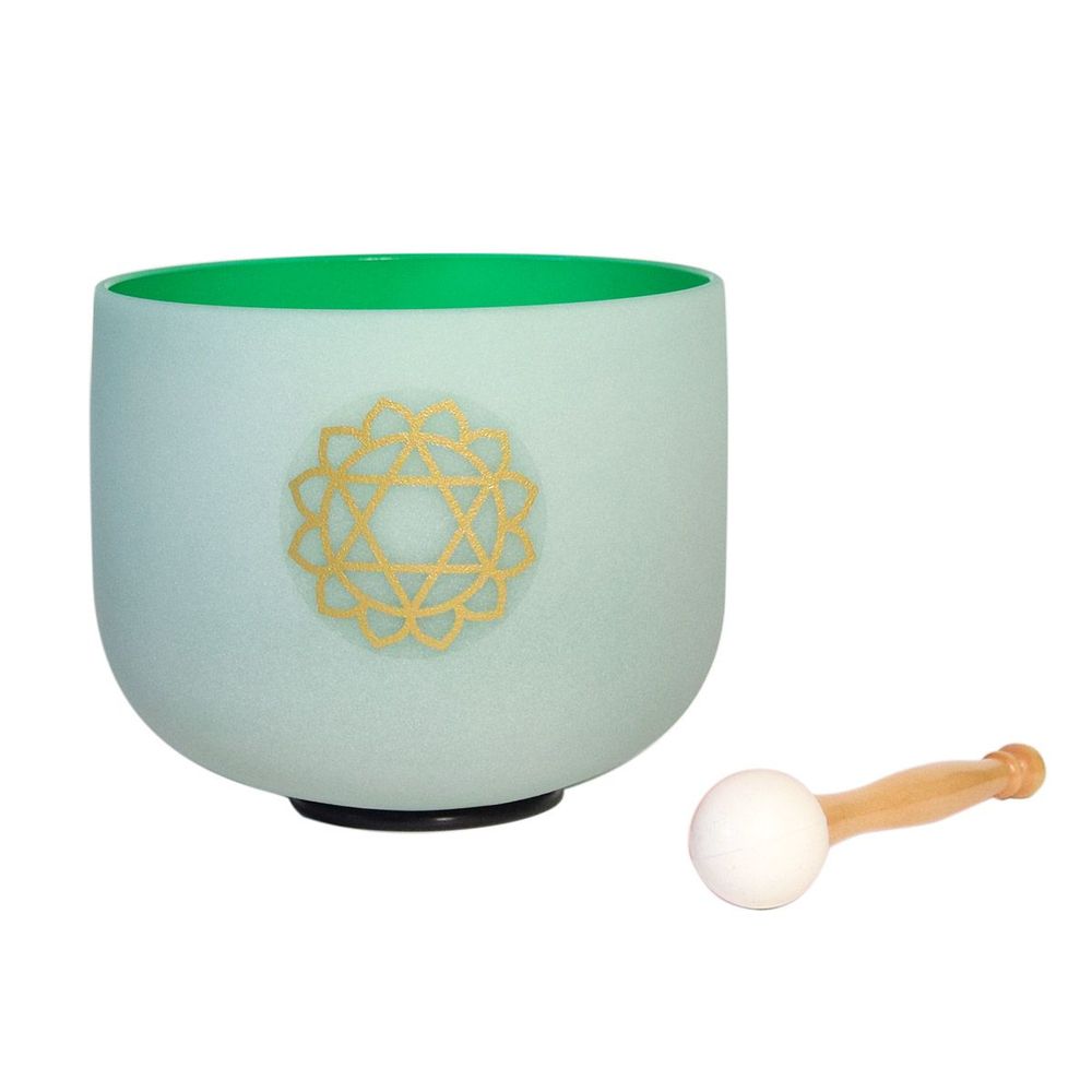 Objets de décoration - Bol chantant en Cristal Chakra coeur - Omsaé chez DG Diffusion - OMSAE