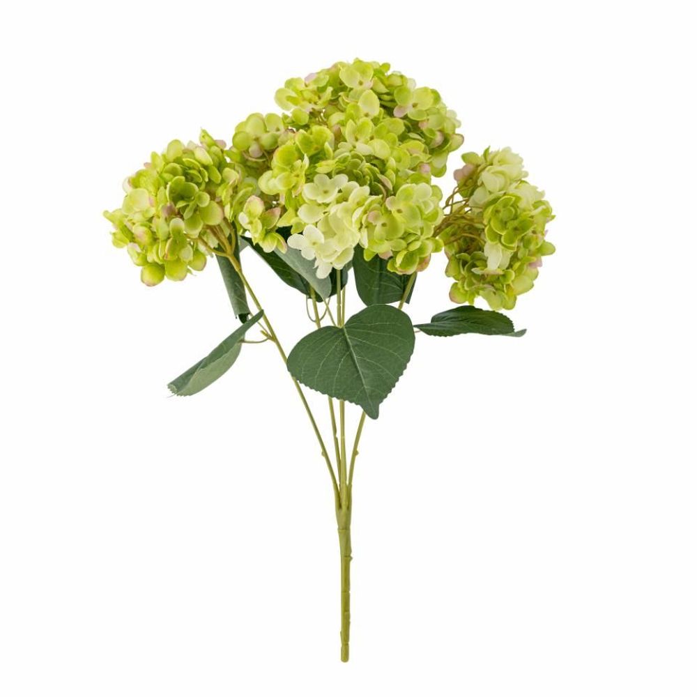 Floral decoration - Hydrangea Artificial Stem, White, Plastic - BLOOMINGVILLE