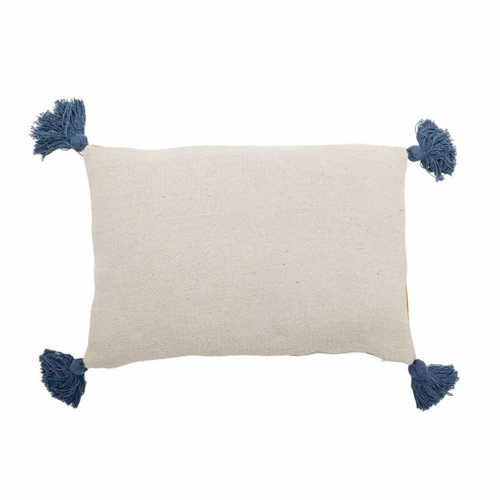 Fabric cushions - Horus Pillow, Orange, Recycled Cotton. - BLOOMINGVILLE