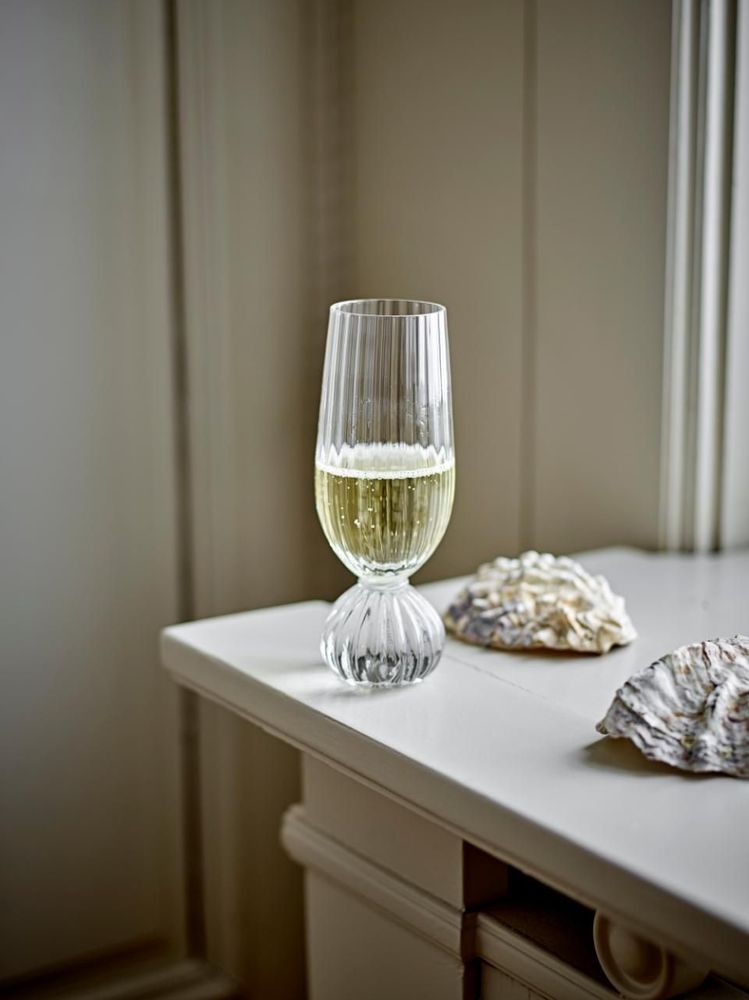 Glass - Taurin Champagne Glass, Clear, Glass. - BLOOMINGVILLE