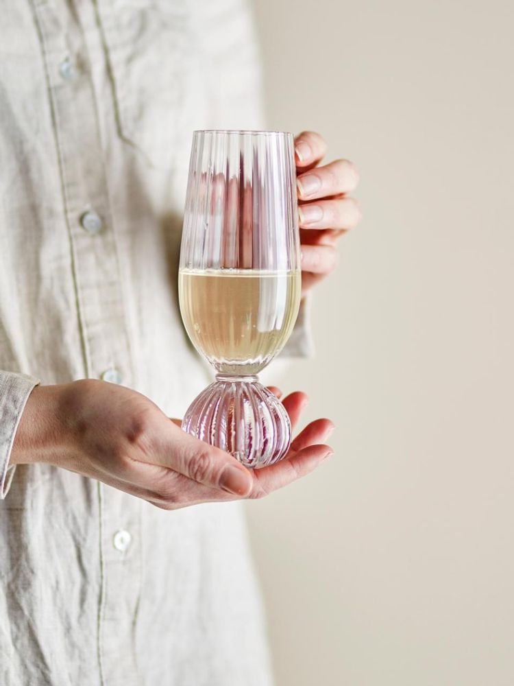 Glass - Taurin Champagne Glass, Clear, Glass. - BLOOMINGVILLE
