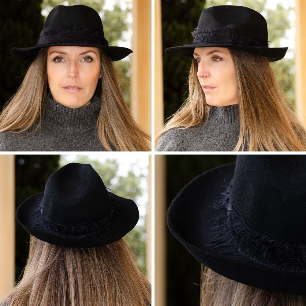 Chapeaux - CHAPEAU FEUTRE ruban mohair - TRAVAUX EN COURS...