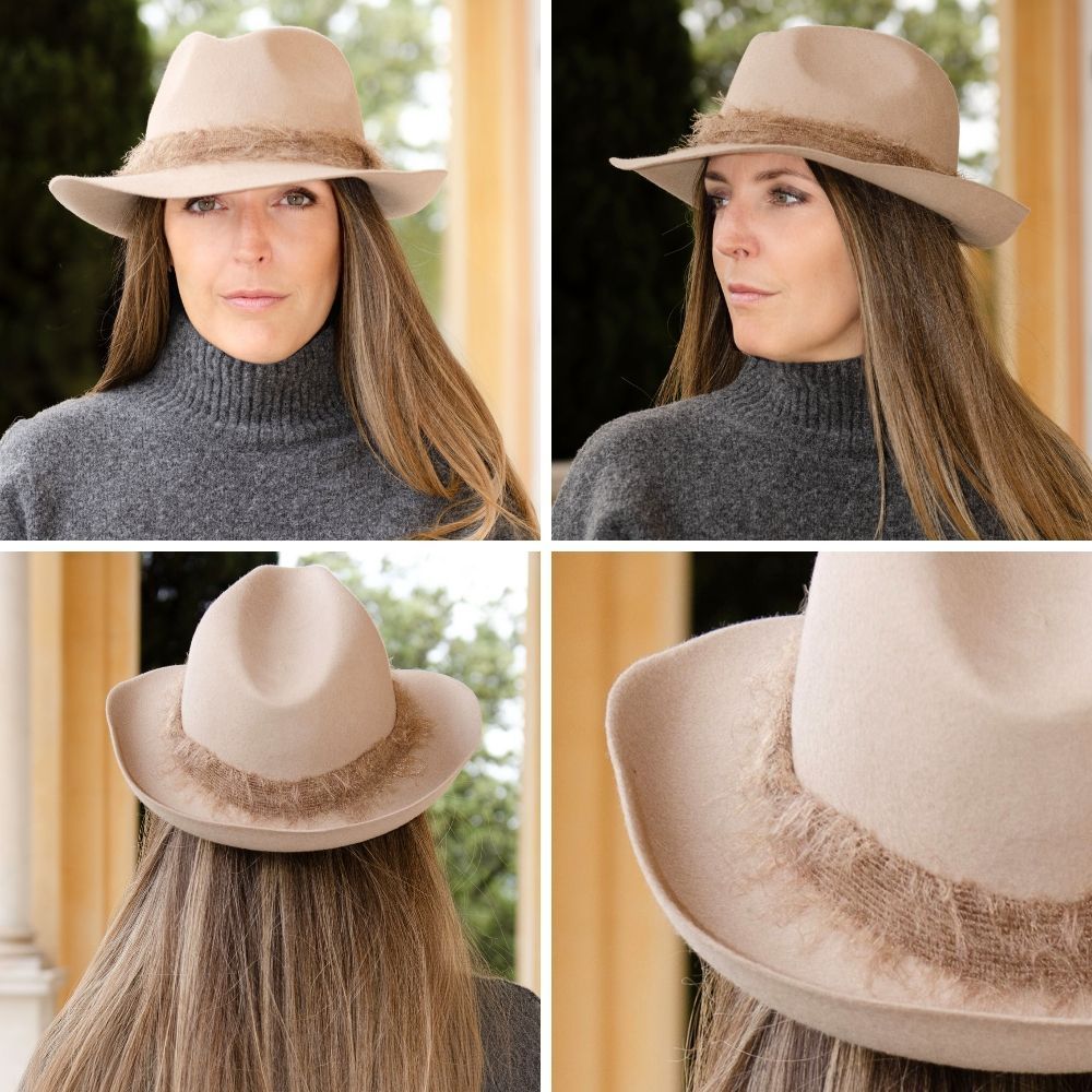 Chapeaux - CHAPEAU FEUTRE ruban mohair - TRAVAUX EN COURS...