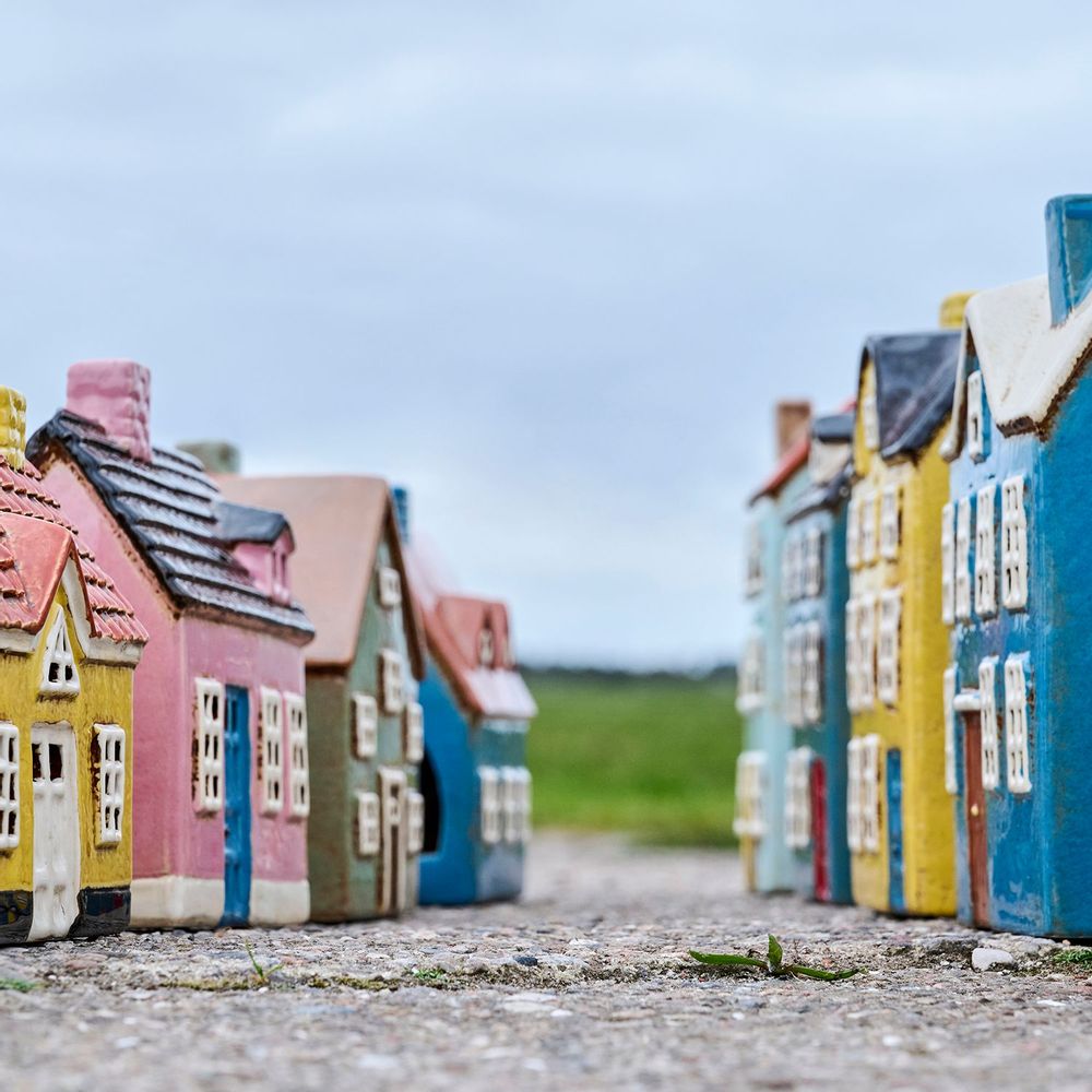 Decorative objects - Nyhavn ceramic tealight house - IB LAURSEN