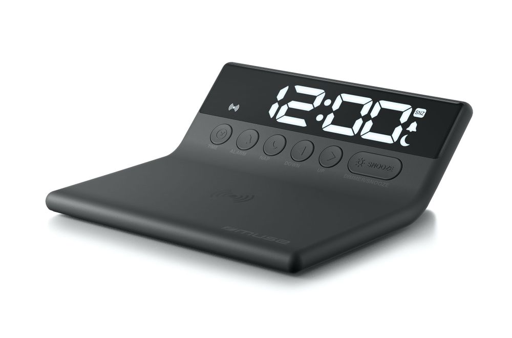 Horloges - REVEIL AVEC CHARGEMENT PAR INDUCTION M-168 WI - MUSE