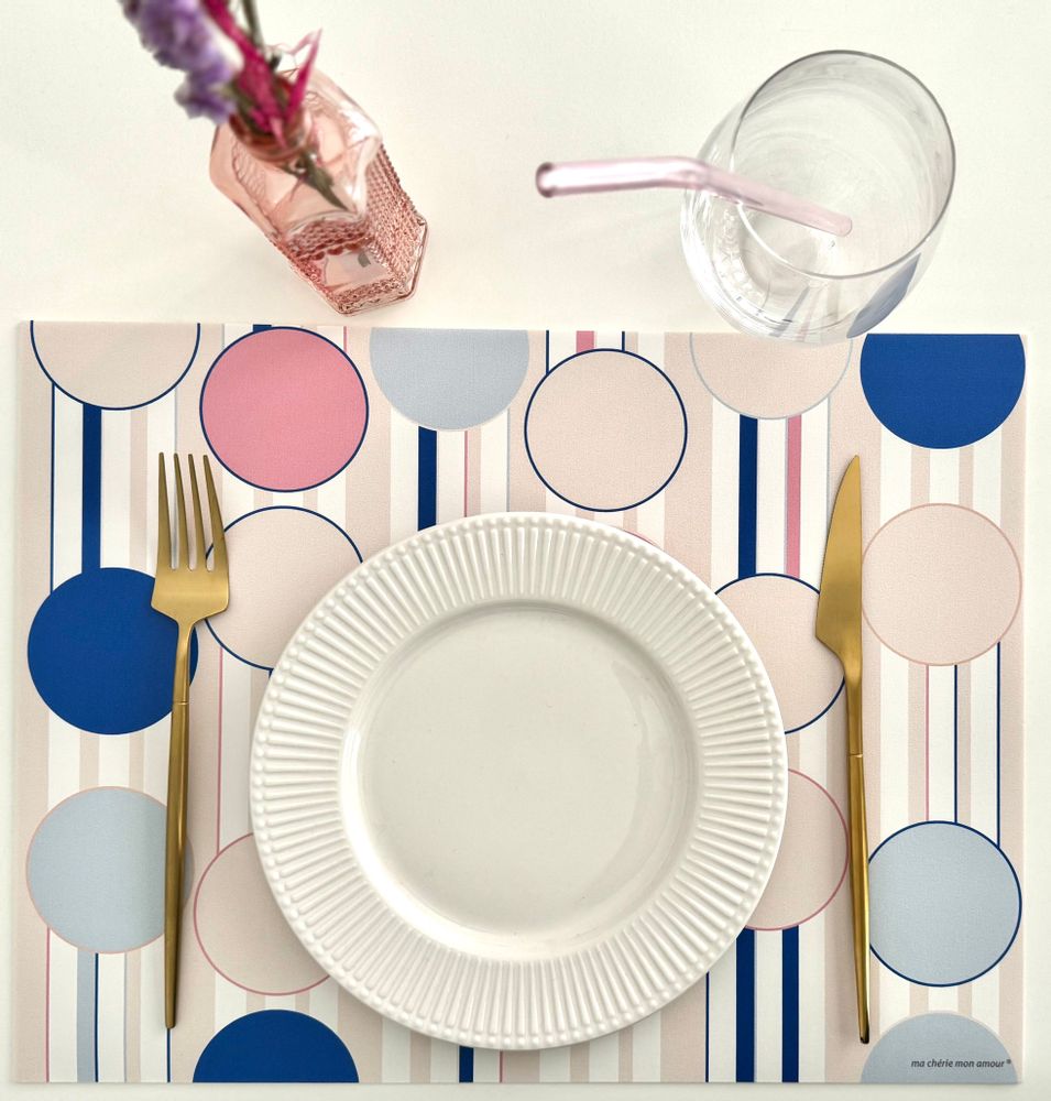 Placemats - Placemat  Bubble Peach - MA CHÉRIE MON AMOUR