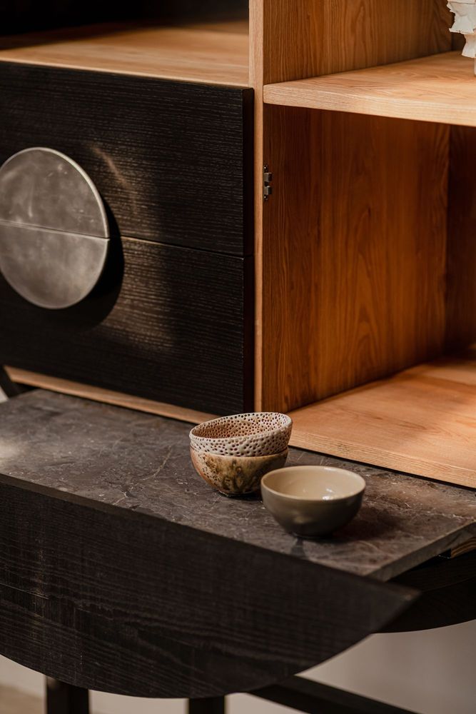 Mobilier et rangements pour bureau - Black Cabinet Oddity - SQUARE DROP
