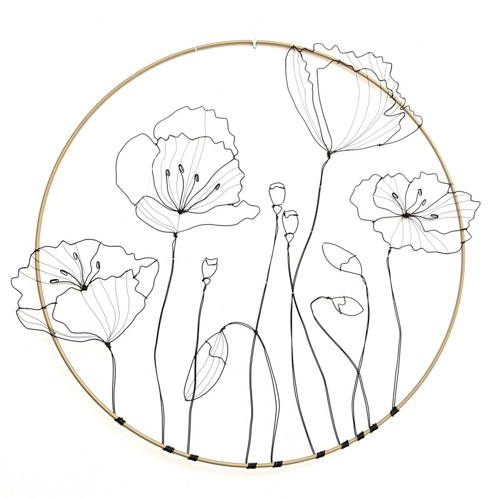 Tableaux - DECORATION MURALE - COQUELICOT 40 CM-- - O'FIL DES RÊVERIES DE NANA