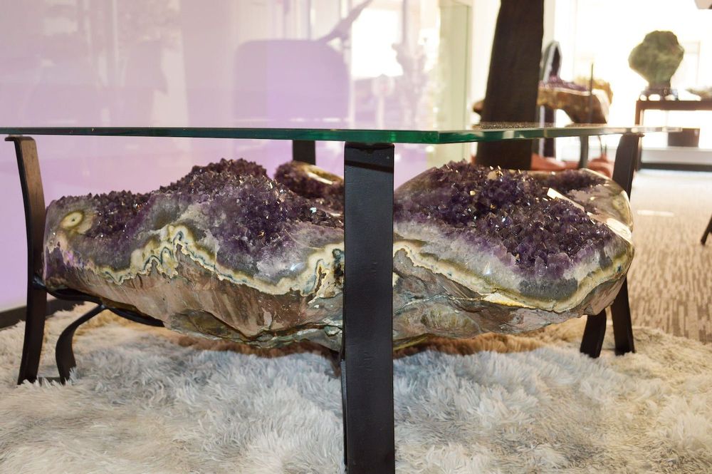 Coffee tables - The amethyst coffee table: Furniture & Decorative object - LAVENTURINE GALLERY