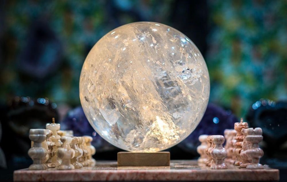 Lampes de table - La lampe en Cristal de roche : Objet déco & luminaire fait main - LAVENTURINE GALLERY