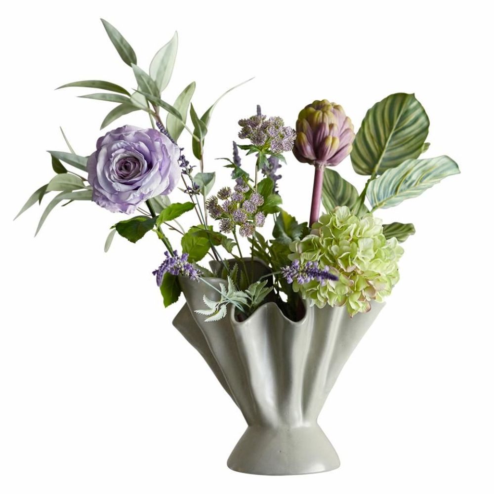 Floral decoration - Whisper Artificial Bouquet, Purple, Plastic - BLOOMINGVILLE