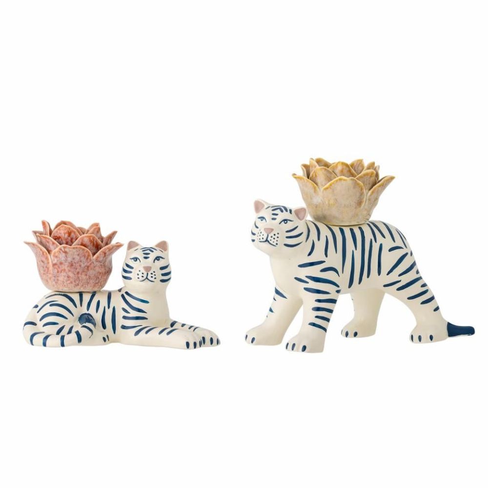 Design objects - Rory Candle Holder, White, Stoneware - BLOOMINGVILLE