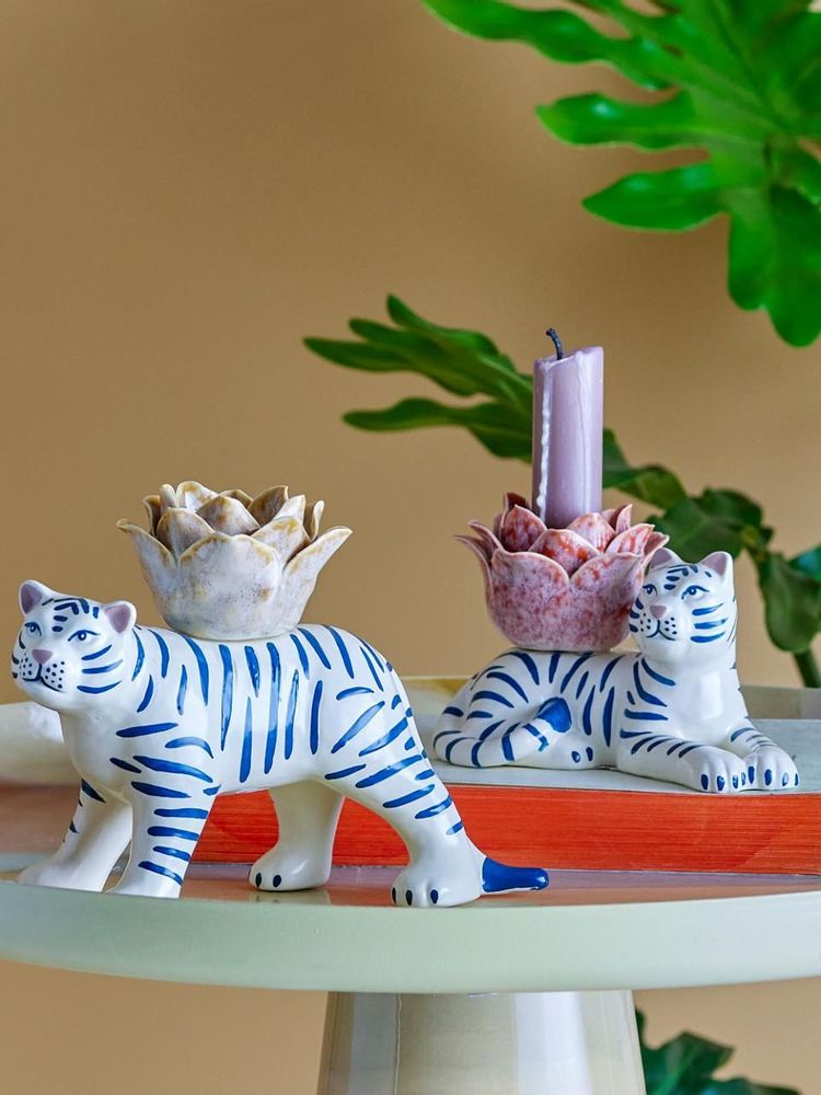 Design objects - Rory Candle Holder, White, Stoneware - BLOOMINGVILLE