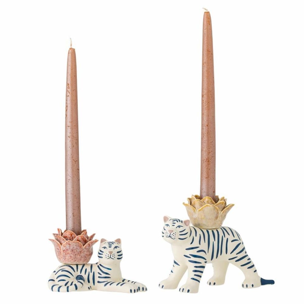 Design objects - Rory Candle Holder, White, Stoneware - BLOOMINGVILLE