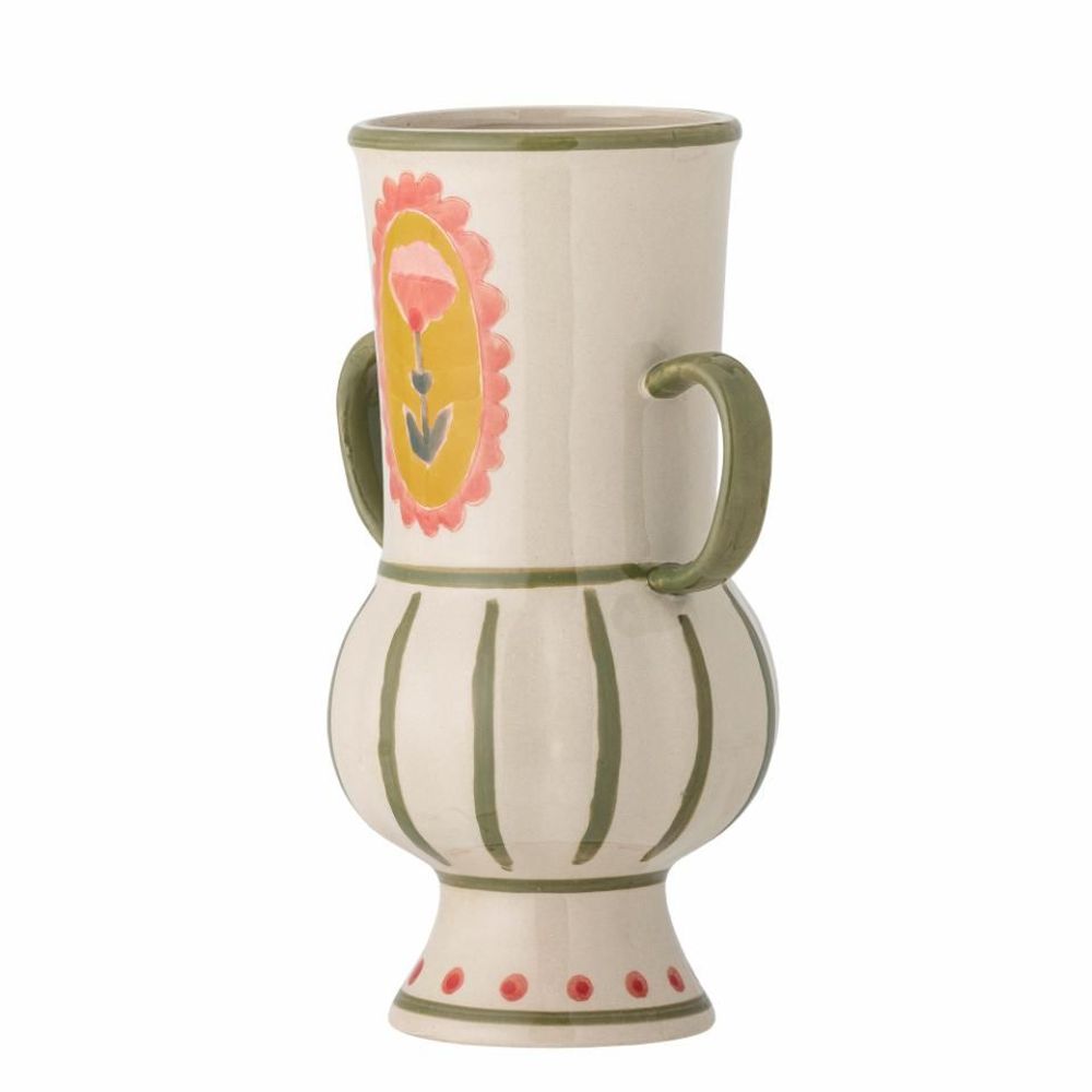 Vases - Odina Vase, Green, Stoneware - BLOOMINGVILLE