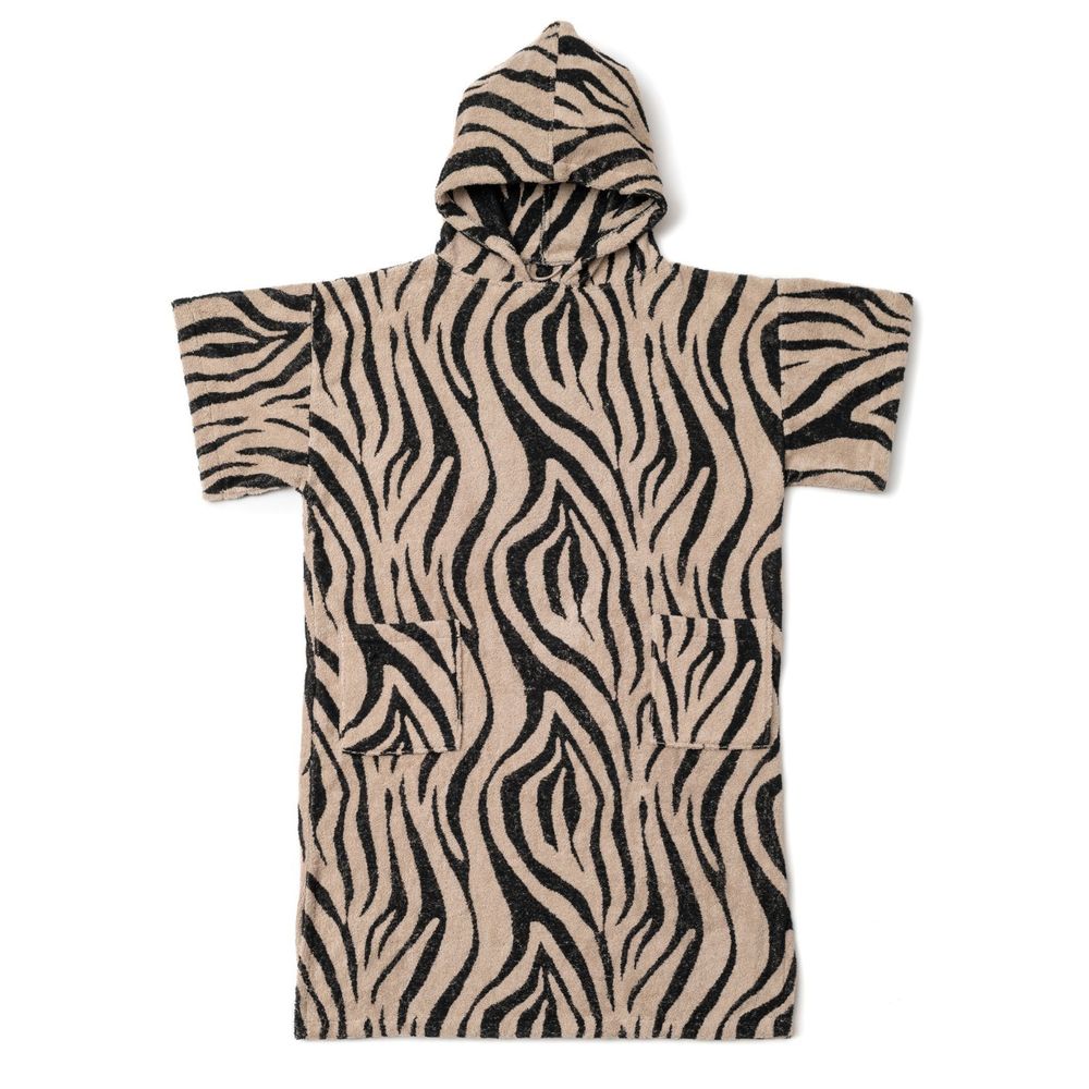 Serviettes de bain - Poncho de plage Premium BIO - Zèbre - ATELIER DUNE