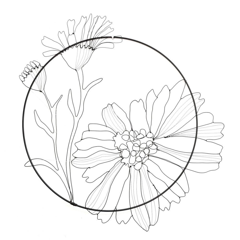 Floral decoration - WALL DECORATION - MARGUERITE 40 CM - O'FIL DES RÊVERIES DE NANA