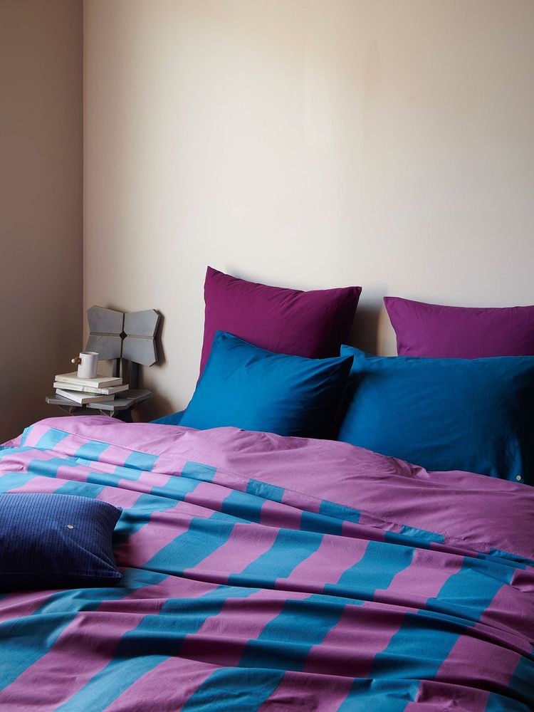Linge de lit - Linge de lit à motifs en percale de coton bio - LA CERISE SUR LE GÂTEAU