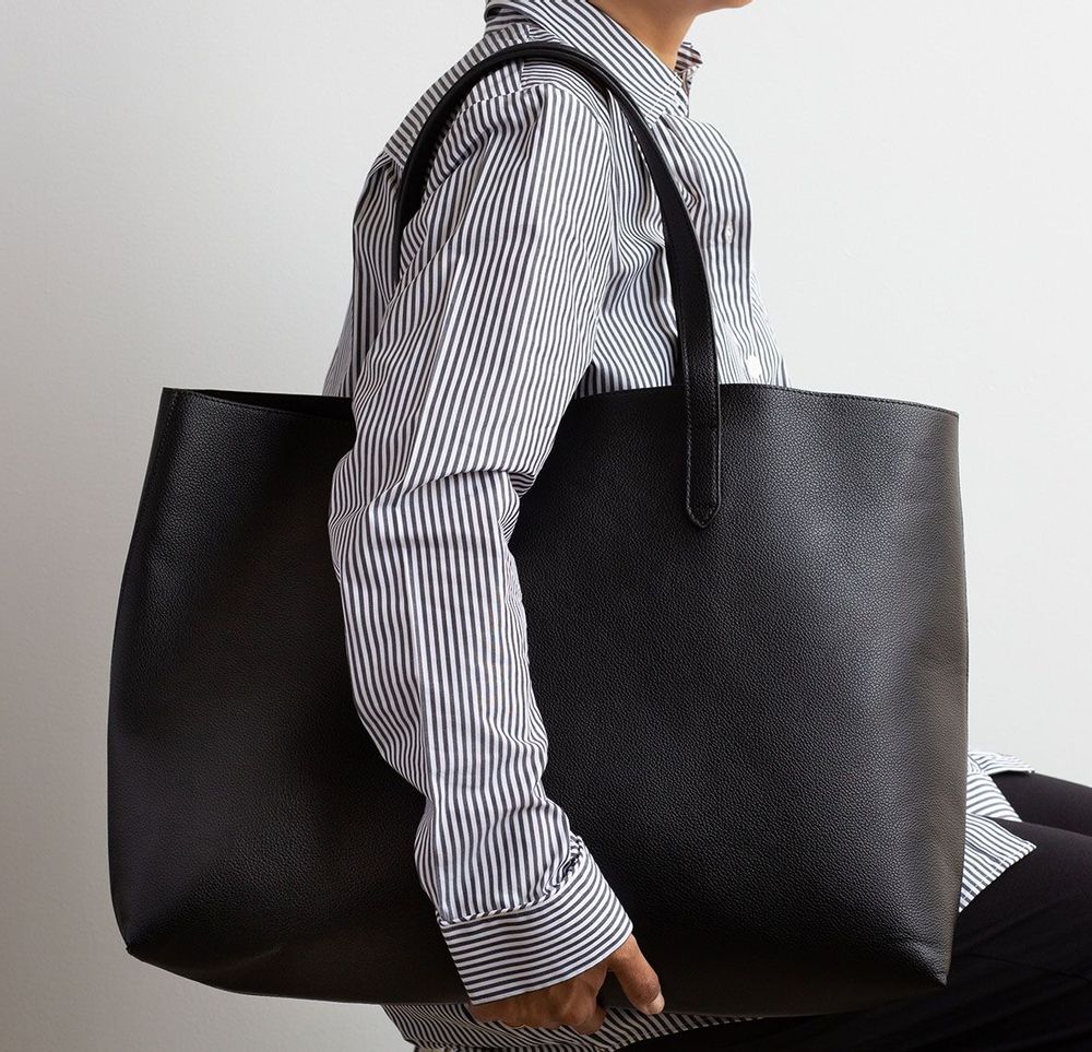 Sacs et cabas - SAC CABAS EN CUIR VÉGÉTALIEN - GRY MATTR