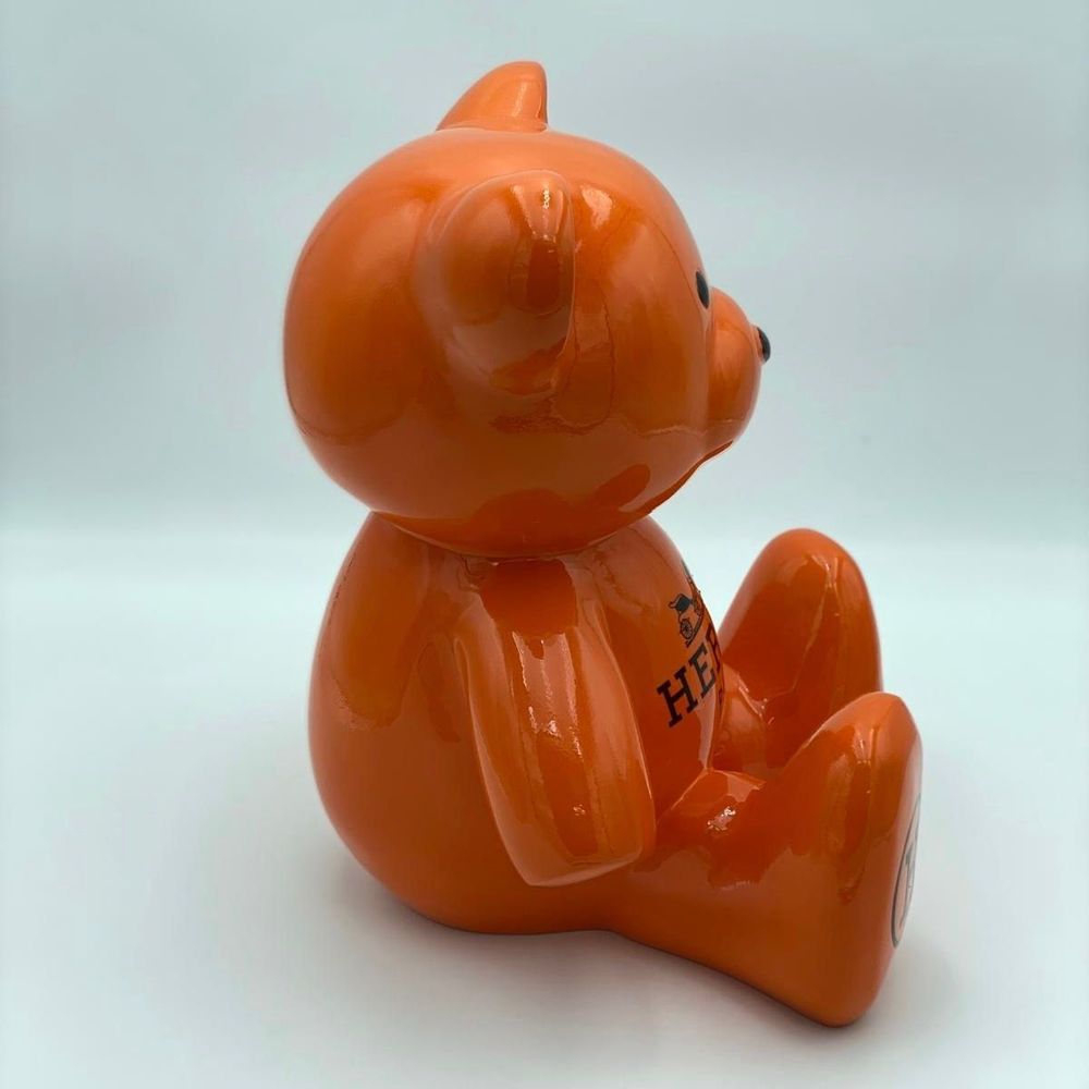 Decorative objects - Orange resin teddy bear H - NAOR