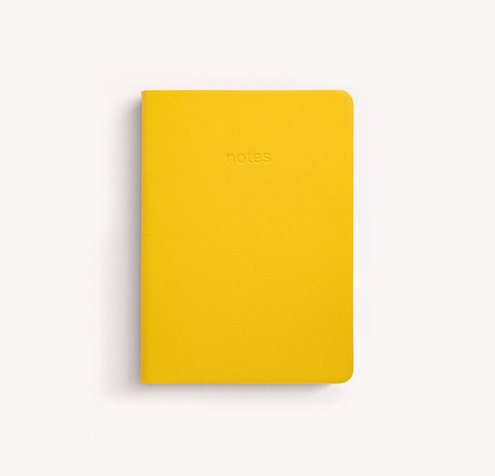 Stationery - A5 VEGAN LEATHER NOTEBOOK - GRY MATTR