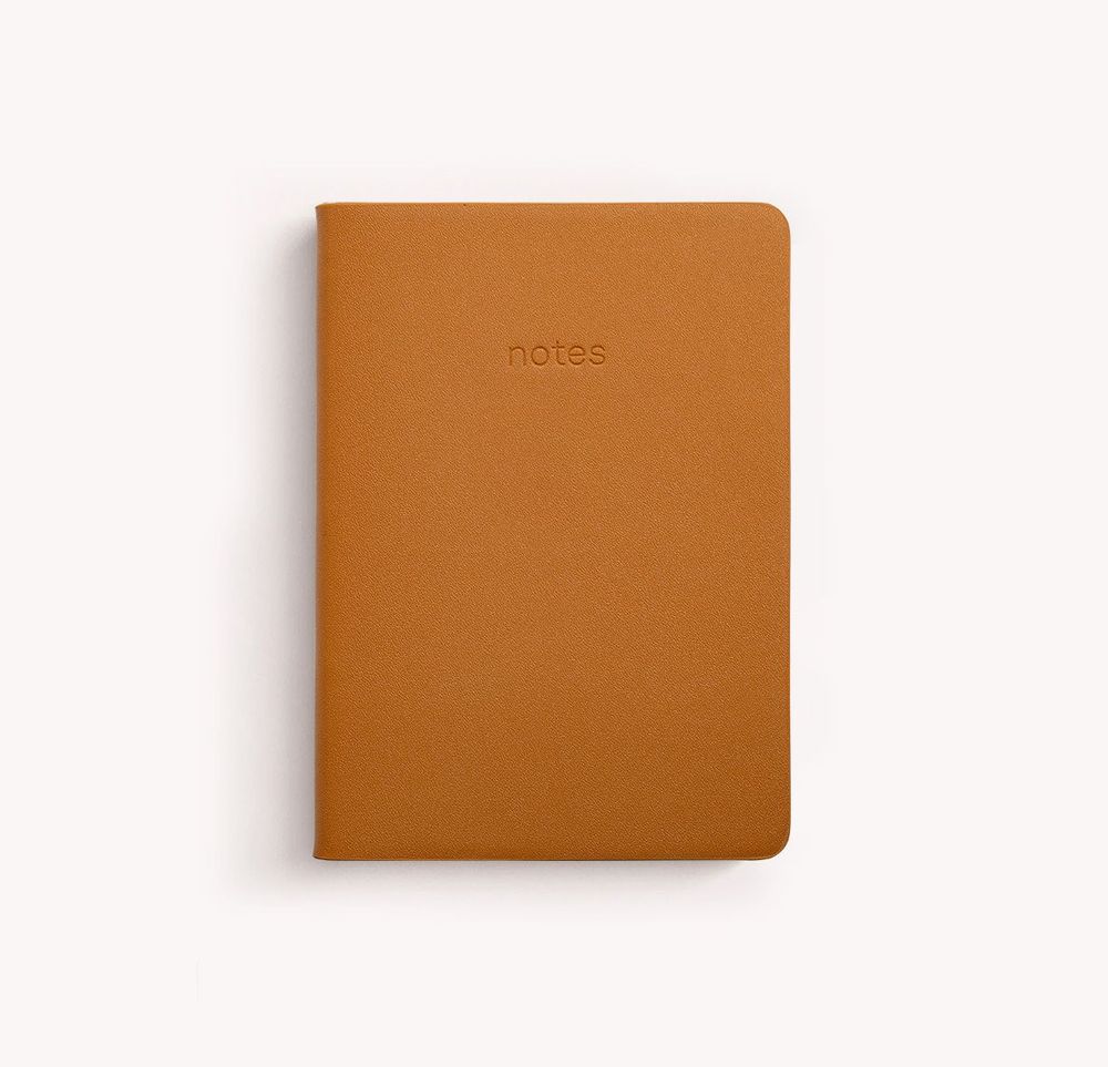 Stationery - A5 VEGAN LEATHER NOTEBOOK - GRY MATTR
