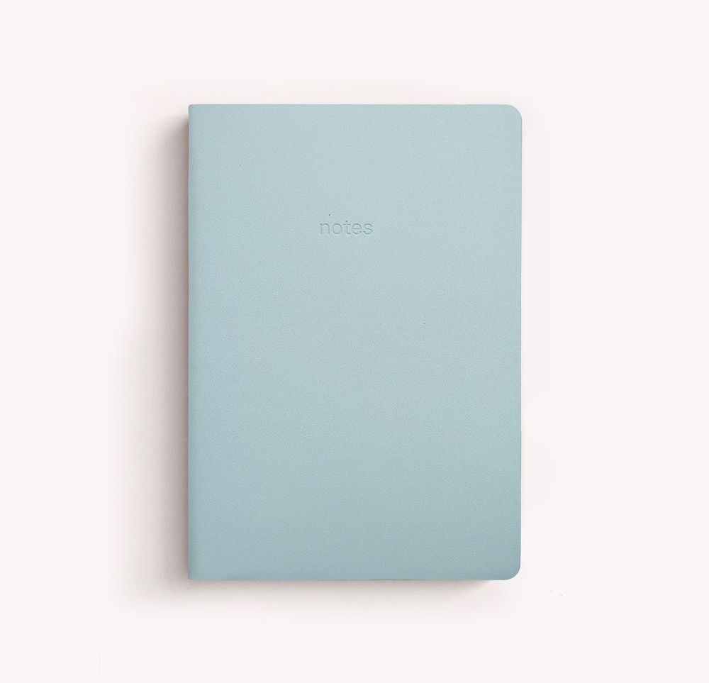 Stationery - A5 VEGAN LEATHER NOTEBOOK - GRY MATTR