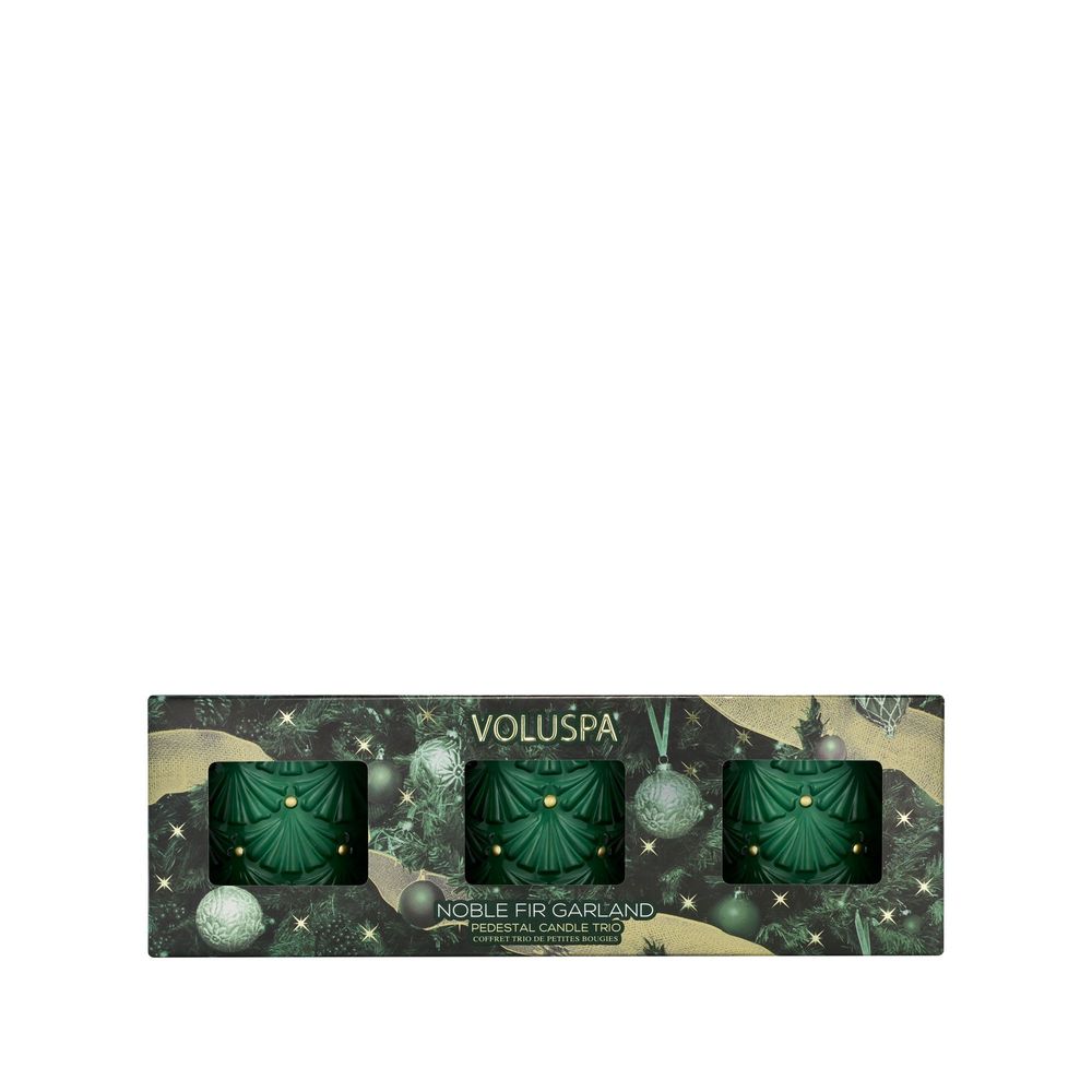 Candles - Noble Fir Mini Pedestal Trio - VOLUSPA