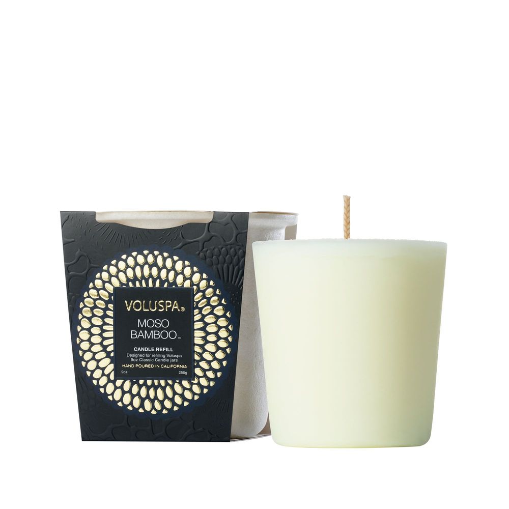 Candles - Moso Bamboo 9oz Candle Refill - VOLUSPA