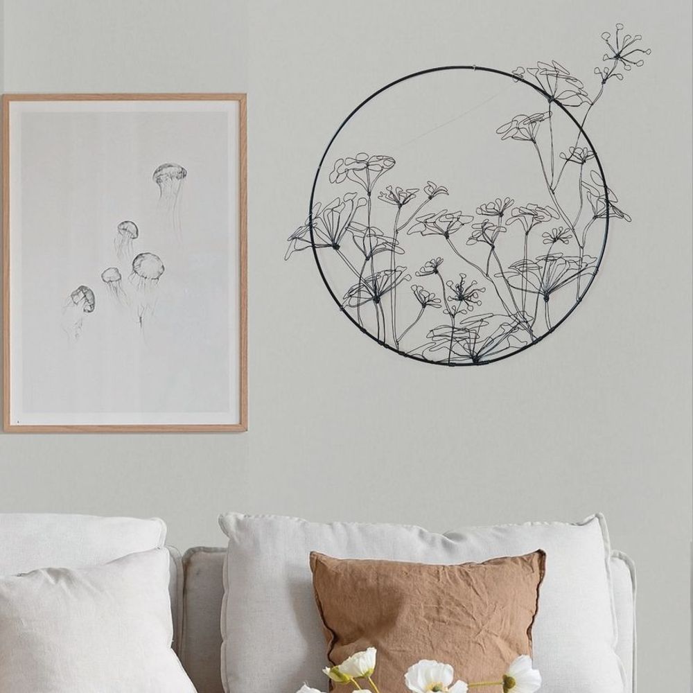 Floral decoration - WALL DECORATION - BERCE 55 CM - O'FIL DES RÊVERIES DE NANA