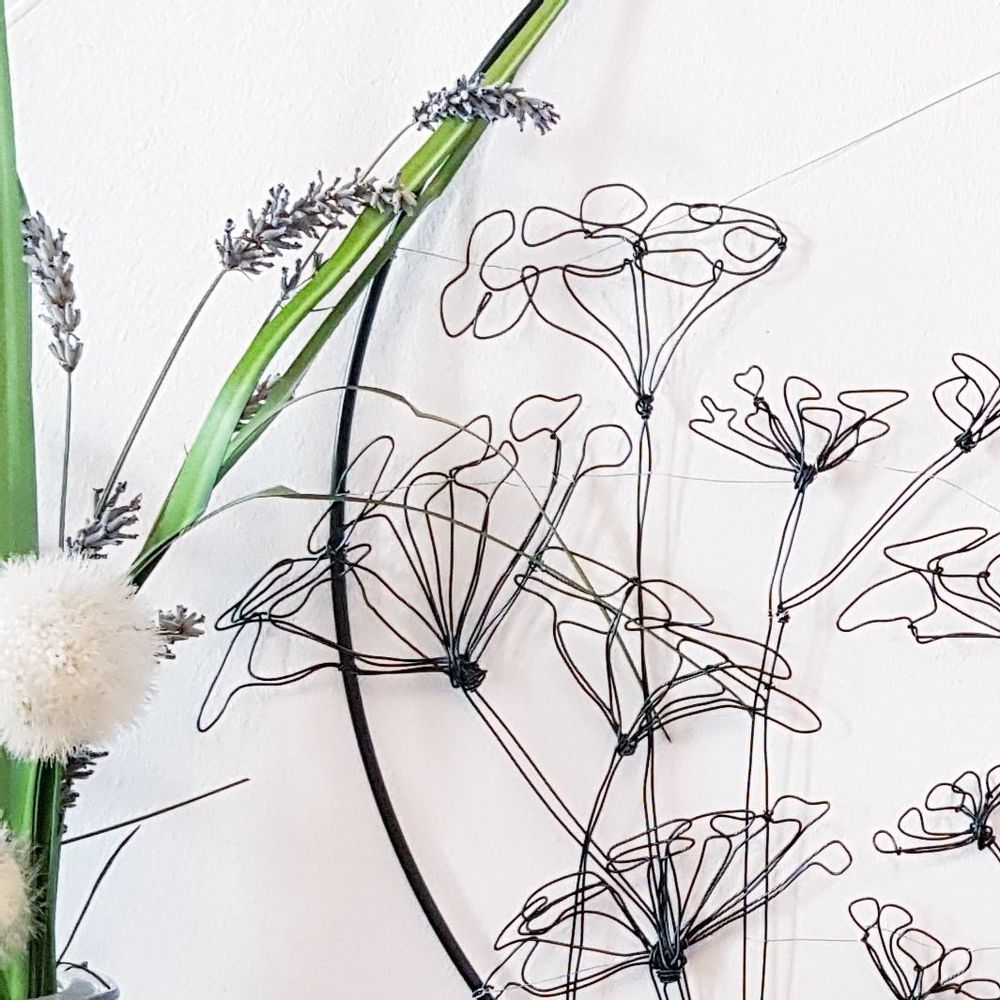 Floral decoration - WALL DECORATION - BERCE 55 CM - O'FIL DES RÊVERIES DE NANA