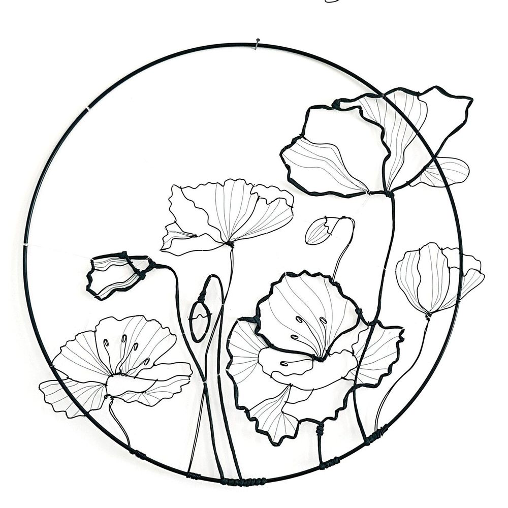 Autres décorations murales - DECORATION MURALE - COQUELICOT 55 CM - O'FIL DES RÊVERIES DE NANA