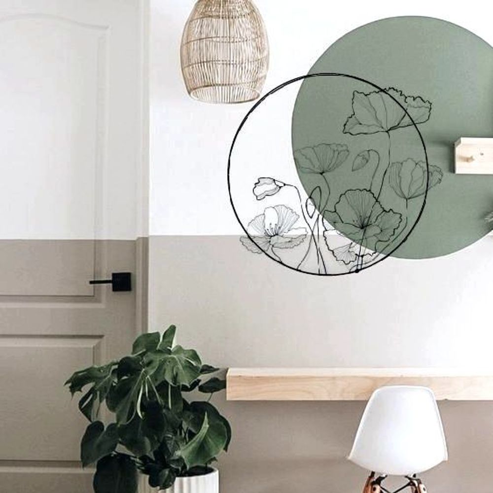 Customizable objects - WALL DECORATION - POPPY 80 CM - O'FIL DES RÊVERIES DE NANA