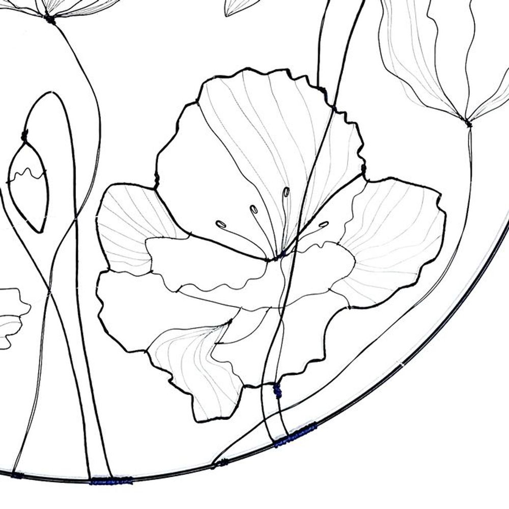 Customizable objects - WALL DECORATION - POPPY 80 CM - O'FIL DES RÊVERIES DE NANA