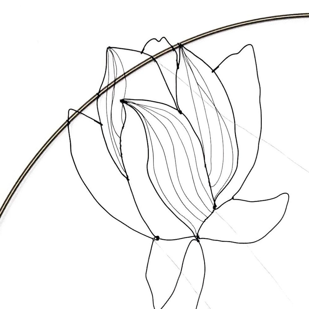 Customizable objects - WALL DECORATION - LOTUS 80 CM-- - O'FIL DES RÊVERIES DE NANA