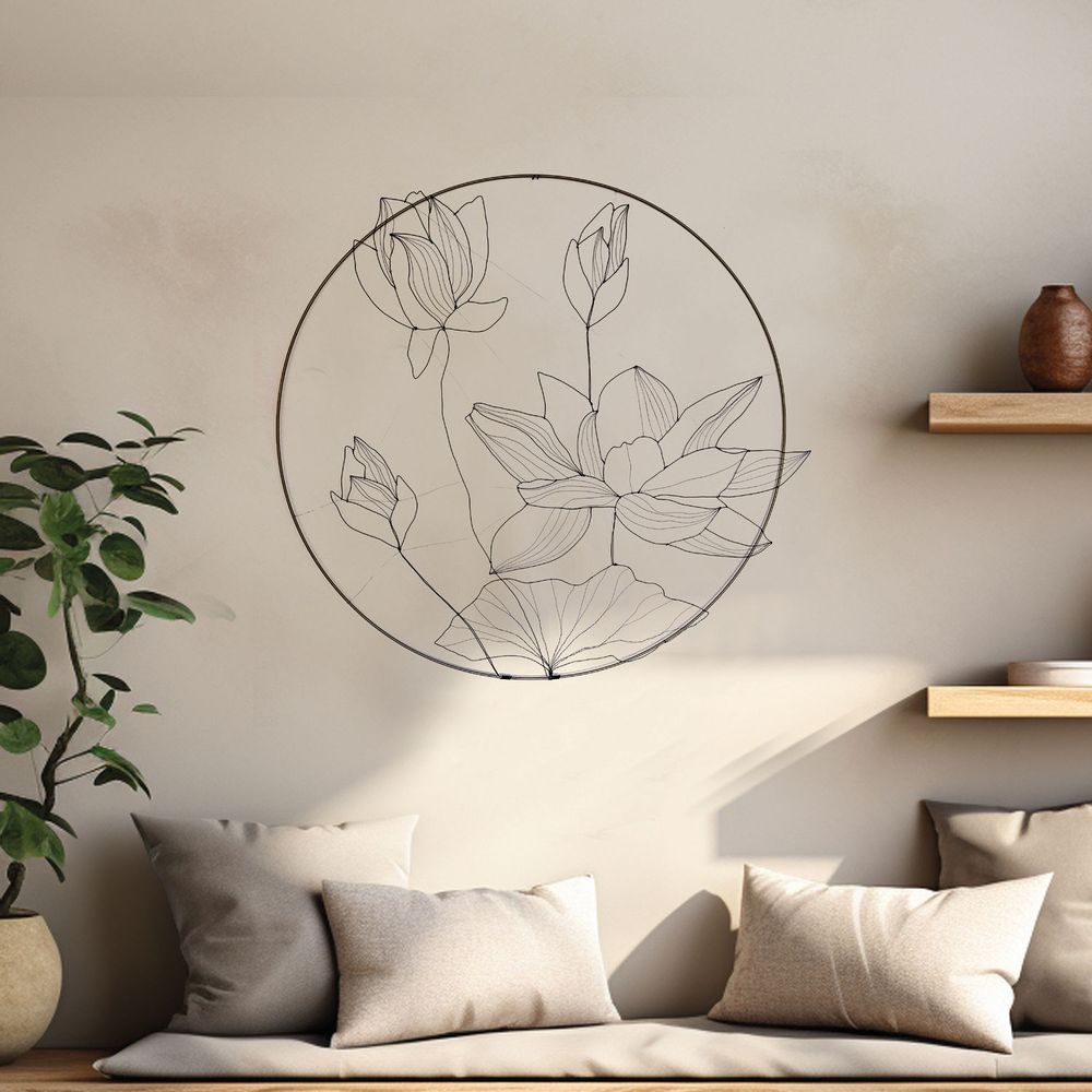 Customizable objects - WALL DECORATION - LOTUS 80 CM-- - O'FIL DES RÊVERIES DE NANA