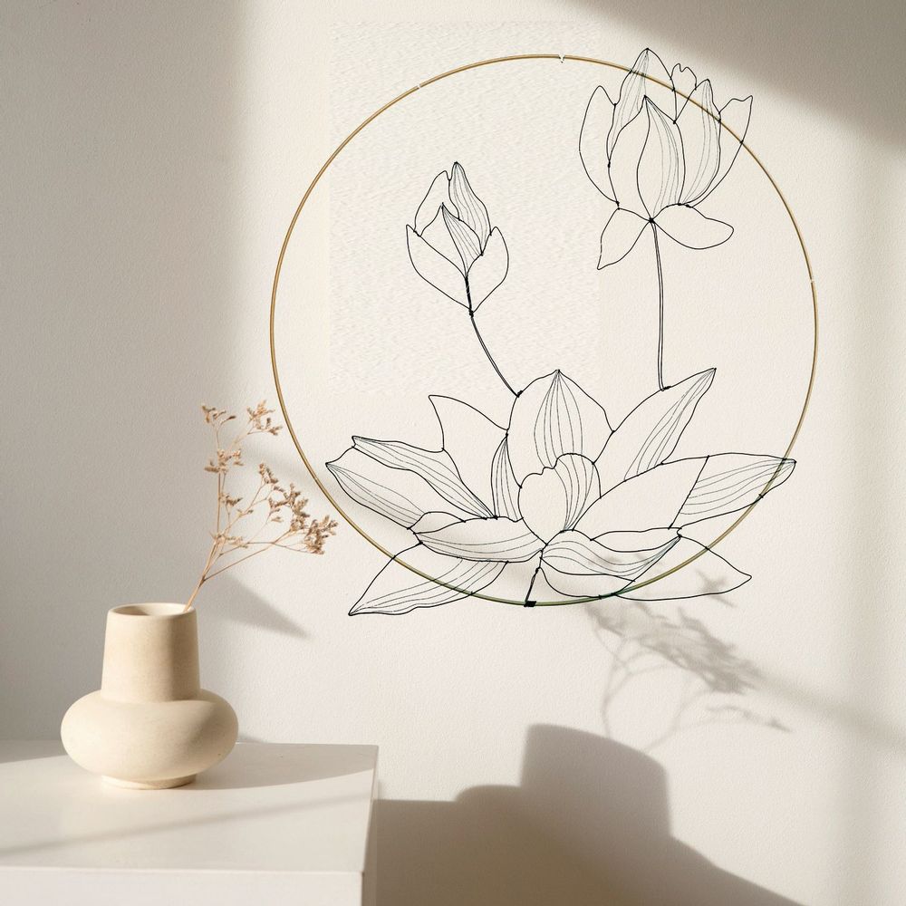 Décorations florales - DECORATION MURALE - LOTUS 40 CM - O'FIL DES RÊVERIES DE NANA