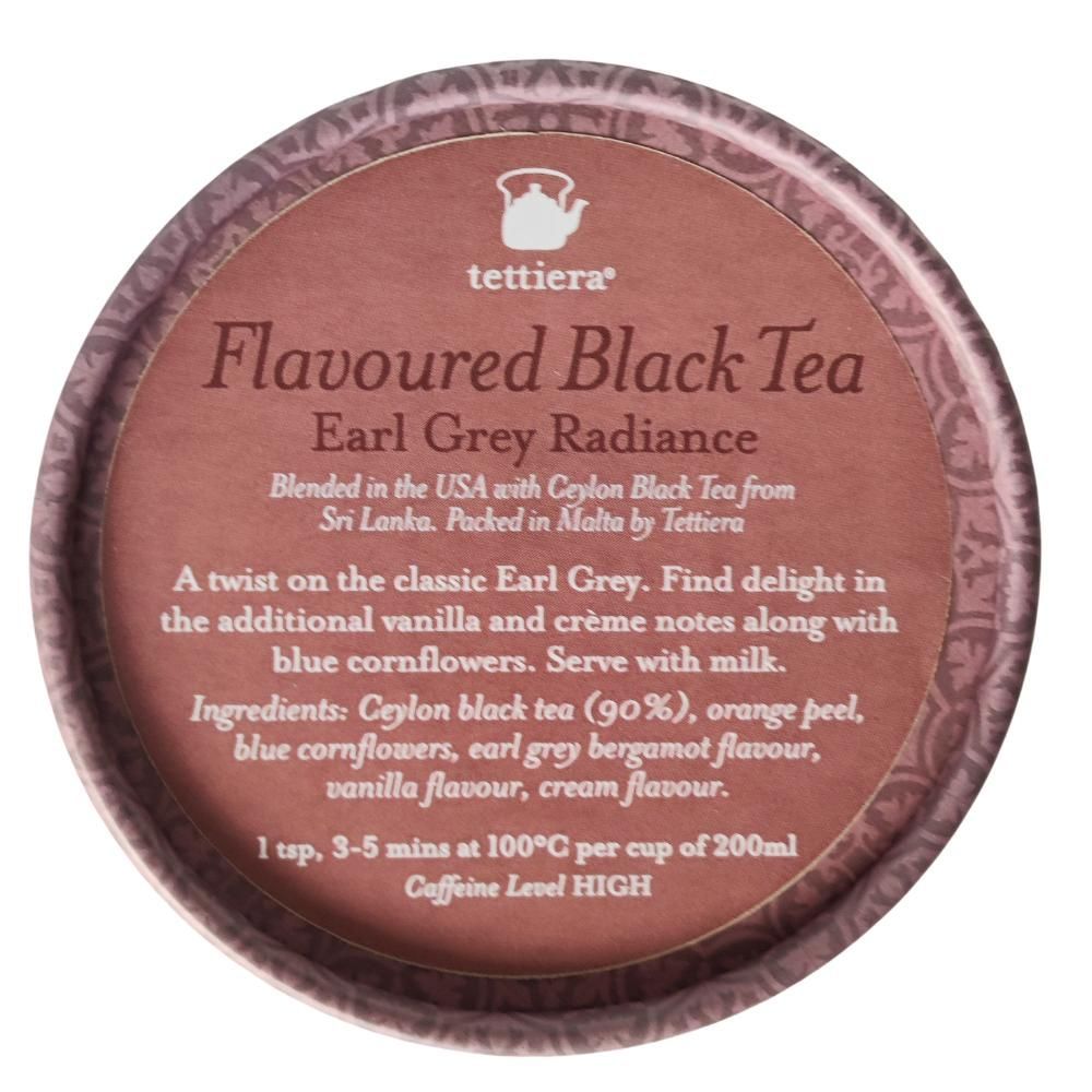 Café et thé - Tettiera Earl Grey Radiance Standard Tube 60 g - TETTIERA