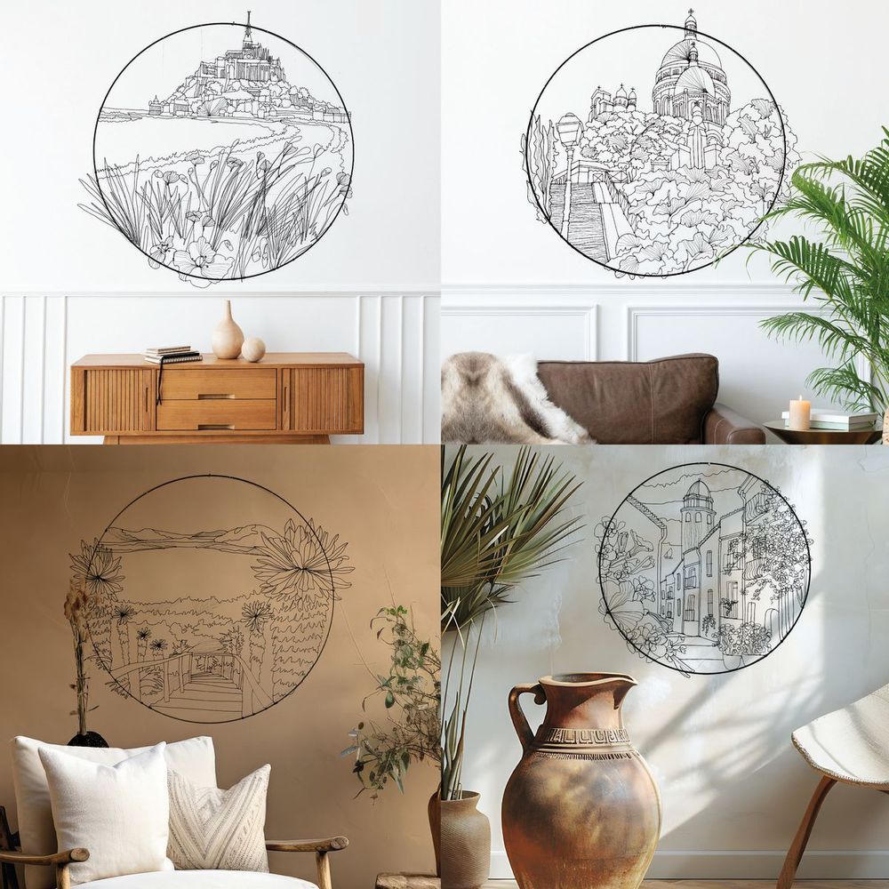 Objets personnalisables - DECORATION MURALE - FILOREVE PERSONNALISE--- - O'FIL DES RÊVERIES DE NANA