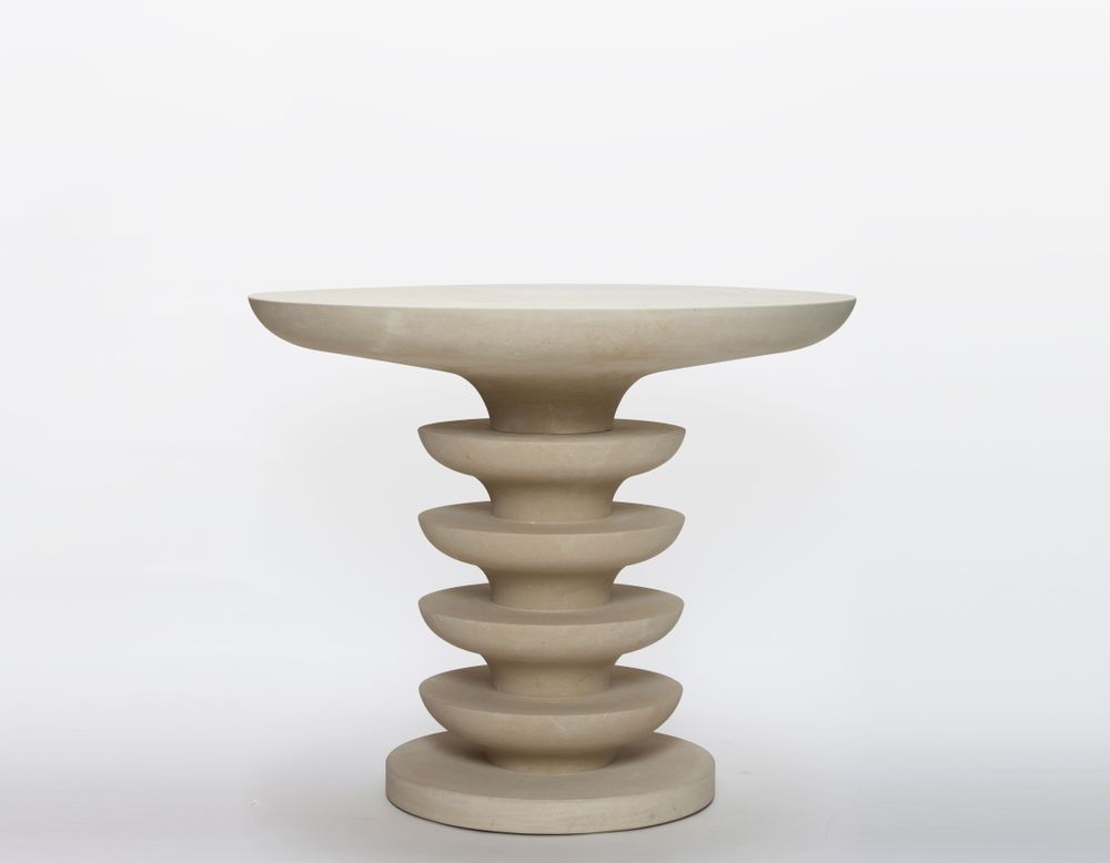 Coffee tables - Ondulation table All natural stone - PIMAR ITALIAN LIMESTONE SPECIALIST