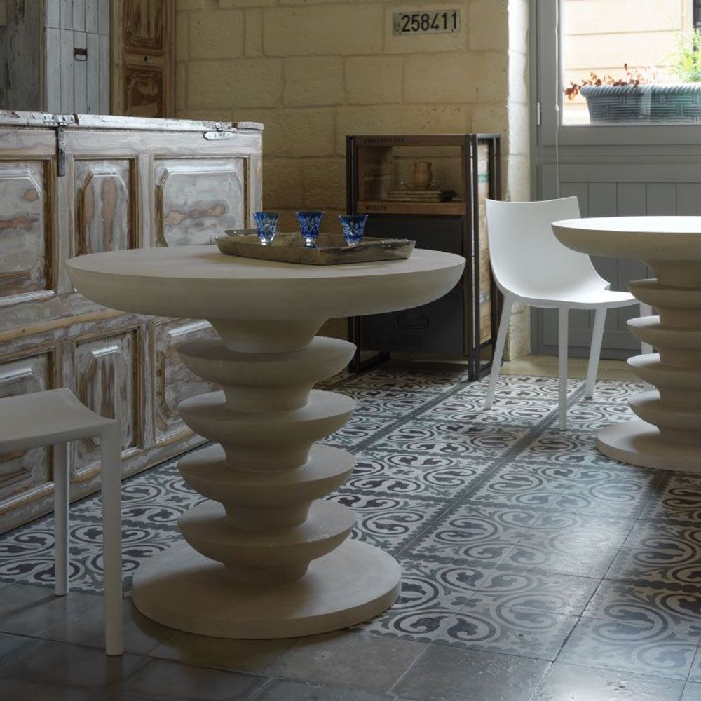Coffee tables - Ondulation table All natural stone - PIMAR ITALIAN LIMESTONE SPECIALIST